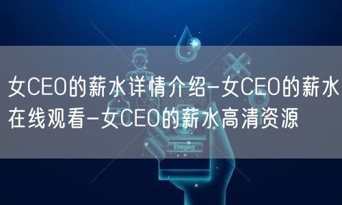 女CEO的薪水详情介绍-女CEO的薪水在